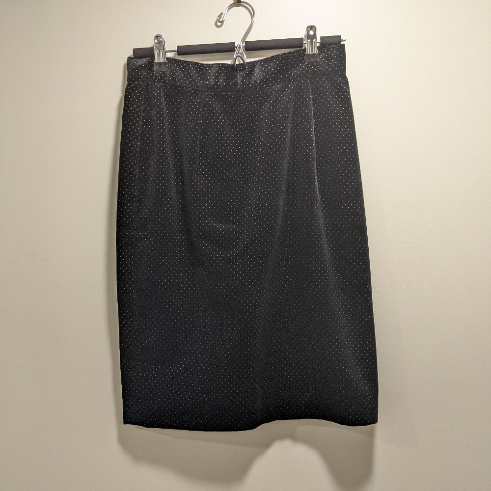 Vintage black with gold polka dot skirt